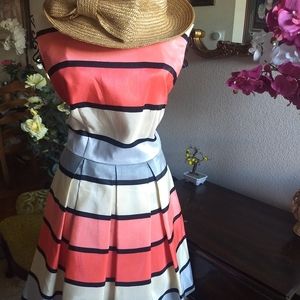 Striped Coral Dress